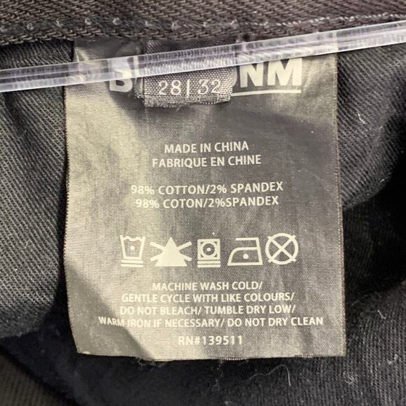 BLK DNM Size 28 Black Cotton Blend Twill Slim Tapered Jeans - Picture 5 of 5
